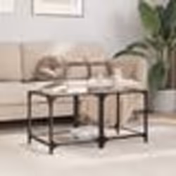 vidaXL Tables basses avec dessus en verre transparent 2 pcs acier