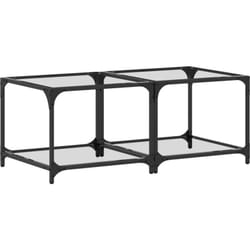 Vidaxl - Tables basses avec dessus en verre transparent 2 pcs acier