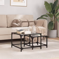 Ajoutez une touche moderne à votre décoration intérieure avec ces tables basses gigognes élégantes et tendance. Matériau dura ...