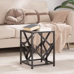 Ajoutez une touche d'élégance à votre salon avec cette élégante table basse ! Dessus en verre : le dessus de la table d'appoi ...