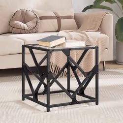 Ajoutez une touche d'élégance à votre salon avec cette élégante table basse ! Dessus en verre : le dessus de la table d'appoi ...