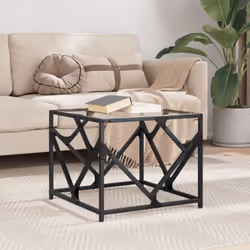 Ajoutez une touche d'élégance à votre salon avec cette élégante table basse ! Dessus en verre : le dessus de la table d'appoi ...