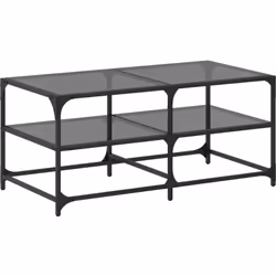Ajoutez une touche d'élégance à votre salon avec cette élégante table basse ! Dessus en verre : le dessus de la table d'appoi ...