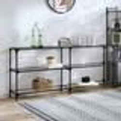 vidaXL Table console avec dessus en verre transparent 194,5x30x81 cm