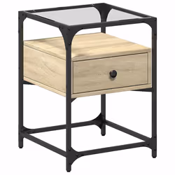 VidaXL 846076, Chêne, Verre, Acier, Bois, 400 mm, 400 mm, 550 mm, 1 pièce(s)