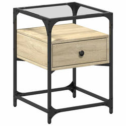VidaXL 846076 Table de nuit et table de chevet Chêne