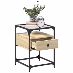 VidaXL 846076 Table de nuit et table de chevet Chêne