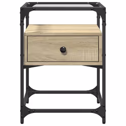 VidaXL 846076 Table de nuit et table de chevet Chêne - Vue supplémentaire 4