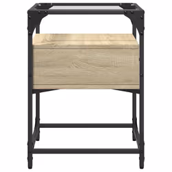 VidaXL 846076 Table de nuit et table de chevet Chêne - Vue supplémentaire 5