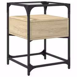 VidaXL 846076 Table de nuit et table de chevet Chêne - Vue supplémentaire 6