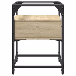 VidaXL 846077 Table de nuit et table de chevet Chêne - Vue supplémentaire 6
