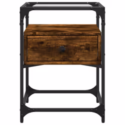 VidaXL 846078 Table de nuit et table de chevet Chêne - Vue supplémentaire 4