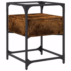 VidaXL 846078 Table de nuit et table de chevet Chêne - Vue supplémentaire 6