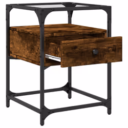 VidaXL 846078 Table de nuit et table de chevet Chêne - Vue supplémentaire 7