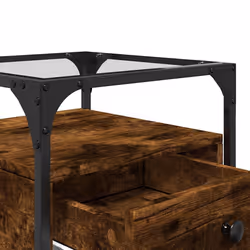 VidaXL 846078 Table de nuit et table de chevet Chêne - Vue supplémentaire 8