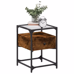 VidaXL 846079 Table de nuit et table de chevet Chêne