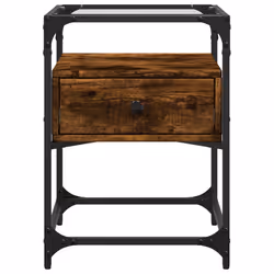 VidaXL 846079 Table de nuit et table de chevet Chêne - Vue supplémentaire 4