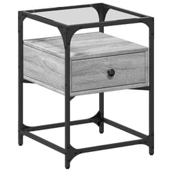 VidaXL 846080 Table de nuit et table de chevet Gris