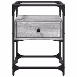VidaXL 846080 Table de nuit et table de chevet Gris - Vue supplémentaire 4
