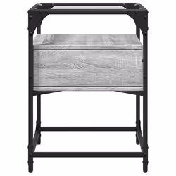 VidaXL 846080 Table de nuit et table de chevet Gris - Vue supplémentaire 5
