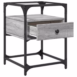 VidaXL 846080 Table de nuit et table de chevet Gris - Vue supplémentaire 7