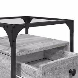 VidaXL 846080 Table de nuit et table de chevet Gris - Vue supplémentaire 8