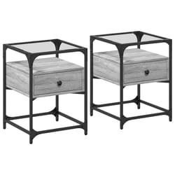 VidaXL 846081 Table de nuit et table de chevet Gris