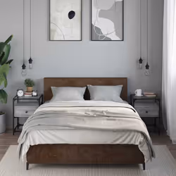 VidaXL 846081 Table de nuit et table de chevet Gris