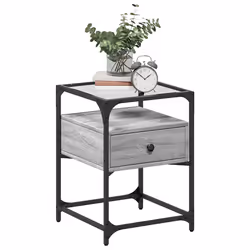 VidaXL 846081 Table de nuit et table de chevet Gris