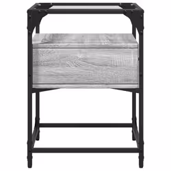 VidaXL 846081 Table de nuit et table de chevet Gris - Vue supplémentaire 6