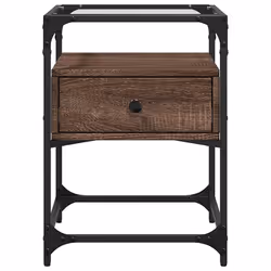 VidaXL 846082 Table de nuit et table de chevet Chêne - Vue supplémentaire 4
