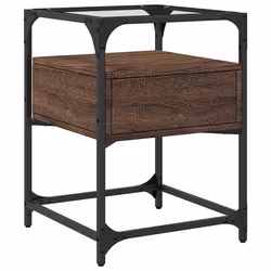VidaXL 846082 Table de nuit et table de chevet Chêne - Vue supplémentaire 6