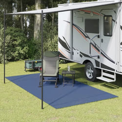 vidaXL Tapis de tente bleu 4x2 m