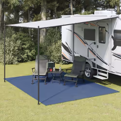vidaXL Tapis de tente bleu 4x3 m