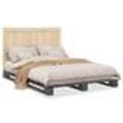 vidaXL Cadre de lit sans matelas gris 140x200 cm bois massif de pin - 140 x 200 cm