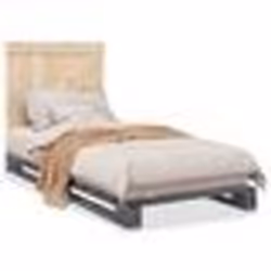 vidaXL Cadre de lit sans matelas gris 90x200 cm bois de pin massif - 90 x 200 cm