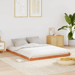 Vidaxl - Cadre de lit sans matelas cire marron 160x200cm bois pin massif
