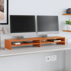 Vidaxl - Support de moniteur marron miel 100x24x13 cm bois de pin solide