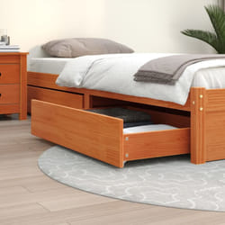 Vidaxl - Tiroirs de lit 4 pcs cire marron bois de pin massif