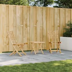 vidaXL Chaises pliables de jardin lot de 2 43x54x88 cm bambou