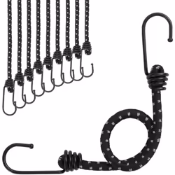 Ce cordon élastique avec crochets est facile à mettre en place et à retirer, et constitue un choix idéal pour fixer et organi ...