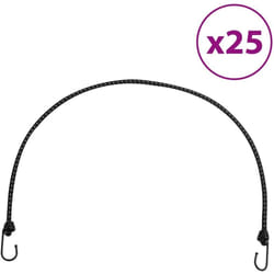 Vidaxl - Cordes élastiques avec bandes réfléchissantes et crochets 25pcs