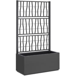 Vidaxl - Jardinière avec treillis gris foncé 80x36x140 cm pp
