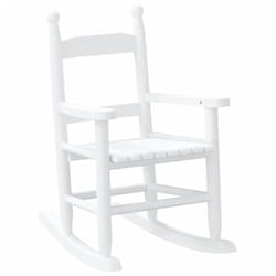 Vidaxl - Chaise à bascule enfants blanc bois de peuplier massif