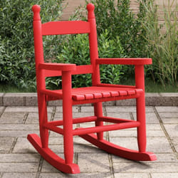 Vidaxl - Chaise à bascule enfants rouge bois de peuplier massif