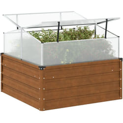Vidaxl - Jardinière de jardin avec serre acier résistant aux intempéries