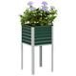 vidaXL Jardinière vert 45x45x88 cm acier