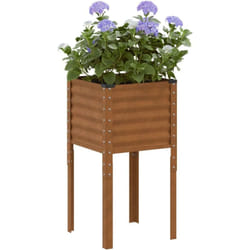 Vidaxl - Jardinière 45x45x88 cm acier résistant aux intempéries