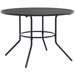 Cette table de patio avec un look élégant est un supplément frappant à votre espace de vie actuel, à l'extérieur ainsi qu'à l ...