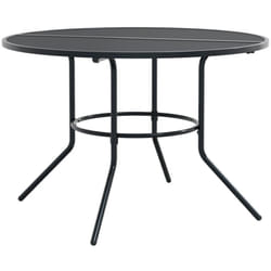 Vidaxl - Table de patio ronde anthracite acier enduit de poudre